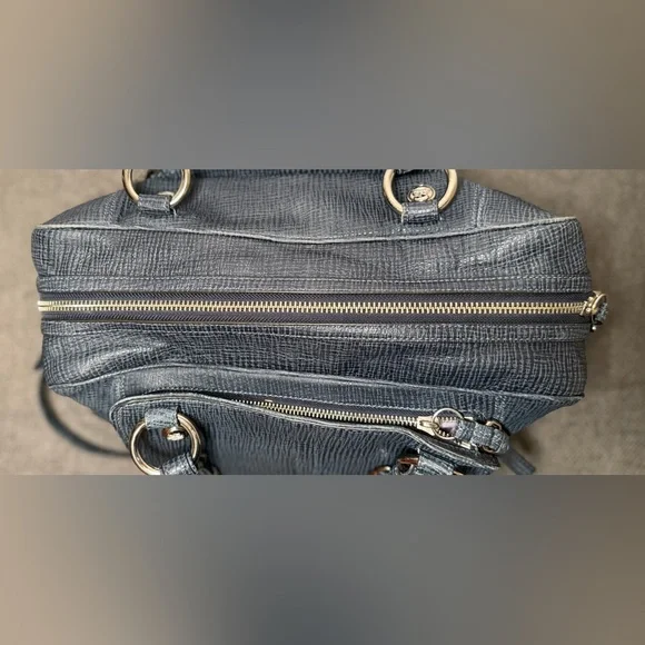 Coach Mia Textured Navy Leather Harper Satchel No. E1069-15744 - Picture 4 of 13